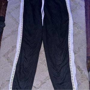 Black and white Bebe sport sweatpants